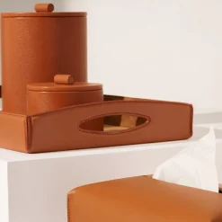 Il Bisonte Scatola media per gioielli in pelle caramello><noscript><img width=