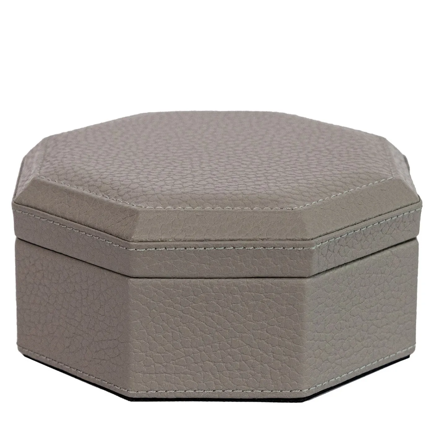 Cassigoli Scatola Ottagonale Del Monte in legno e pelle grigia luna> Scatole