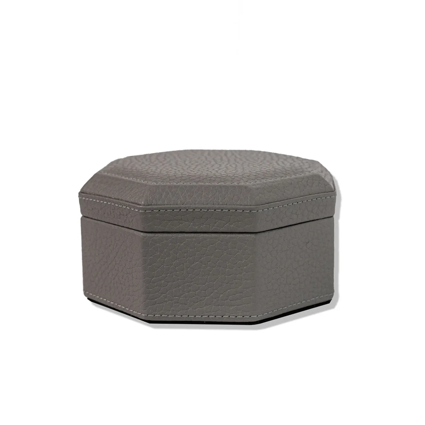 Cassigoli Scatola Ottagonale Del Monte in legno e pelle grigia luna> Scatole