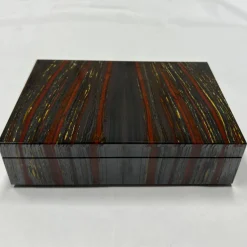 Obsydian Stone Scatola per gioielli in ferro di Saqquara Tiger><noscript><img width=