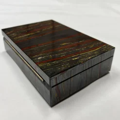 Obsydian Stone Scatola per gioielli in ferro di Saqquara Tiger><noscript><img width=