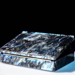 Obsydian Stone Scatola per gioielli in labradorite Amenti #2><noscript><img width=