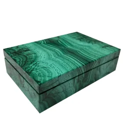 Obsydian Stone Scatola per gioielli in malachite Bahria> Portagioie