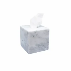 FiammettaV Home Collection Scatola per tessuti in marmo bianco di Carrara> Arredo Bagno