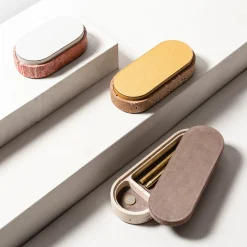 Giobagnara Scatola piccola in pelle e marmo Giza #1><noscript><img width=