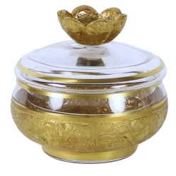 Griffe Montenapoleone by Vetrerie di Empoli Scatola piccola in vetro con base ispirata a Michelangelo> Arredo Bagno