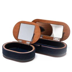 Marricreo Scatola portagioie ovale blu><noscript><img width=