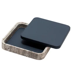 Giobagnara Scatola quadrata in pelle e marmo Giza #6> Scatole