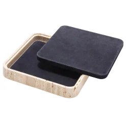 Giobagnara Scatola quadrata in pelle e marmo Giza #2> Scatole