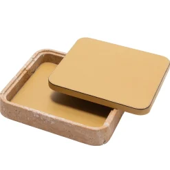 Giobagnara Scatola quadrata in pelle e marmo Giza #5> Scatole