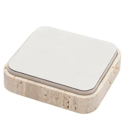 Giobagnara Scatola quadrata in pelle e marmo Giza #11> Scatole