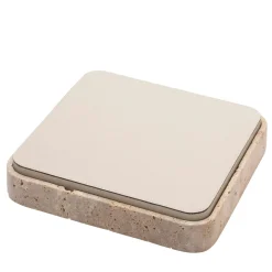 Giobagnara Scatola quadrata in pelle e marmo Giza #3> Scatole