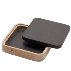 Giobagnara Scatola quadrata in pelle e marmo Giza #12> Scatole