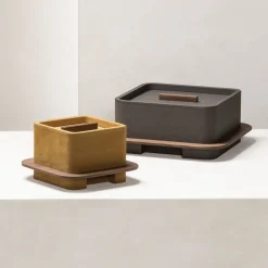 Giobagnara Scatola quadrata Lloyd N. 1 in giallo> Scatole