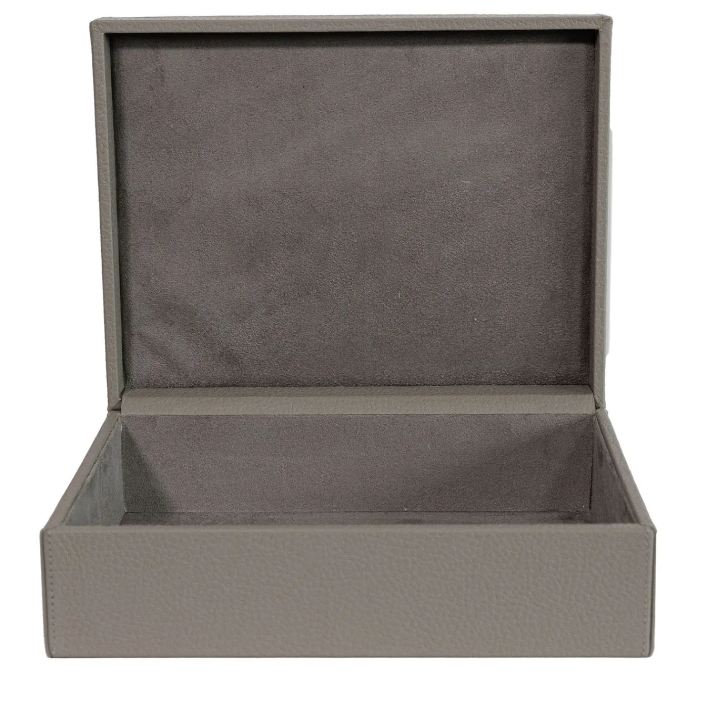 Cassigoli Scatola Ravenna in legno e pelle grigia luna> Scatole