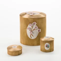 Cattin Porcellane Scatola rotonda in oro Belle Epoque> Scatole