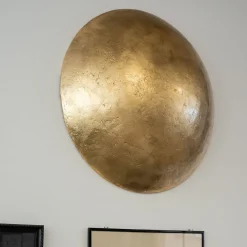 Romeo Design Scudo Scultura decorativa in vetro resina e foglia oro> Sculture Da Parete