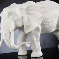 VGnewtrend Scultura bianca a forma di elefante di padre africano><noscript><img width=