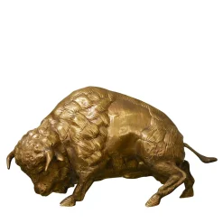 Molto Collectibles Scultura Bisonte Grande in Ottone> Statuine
