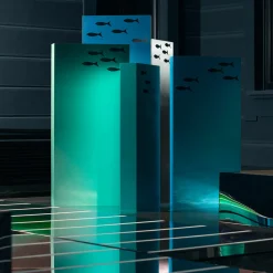 Anna Paola Cibin Scultura blu di Bosco D'Acqua alta 180 cm><noscript><img width=