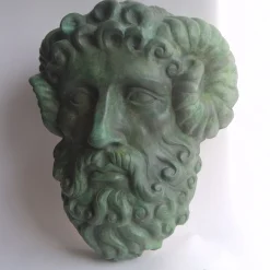 Todini Sculture Scultura da parete in ceramica di Giove Ammon><noscript><img width=