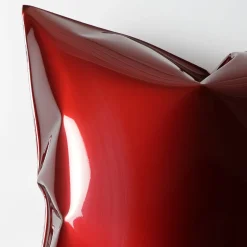 BAU Design Scultura da parete quadrata a forma di cuscino rosso #2> Sculture Da Parete