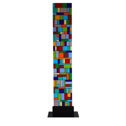 VéVé Glass Scultura da terra in vetro di Murano policromo Stele Flowers> Sculture Decorative