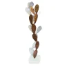 Officine Salvetti Scultura decorativa cactus doppia vite misto in alluminio naturale e bronzato> Sculture Decorative