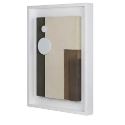 Giobagnara Scultura decorativa da parete Tabou con cornice bianca #3> Pannelli Decorativi