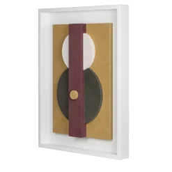 Giobagnara Scultura decorativa da parete Tabou con cornice bianca #1> Pannelli Decorativi