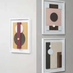 Giobagnara Scultura decorativa da parete Tabou con cornice bianca #1><noscript><img width=