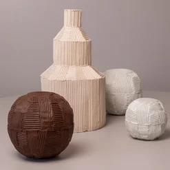 Paola Paronetto Scultura Decorativa Sfero Cartoccio Bianca><noscript><img width=