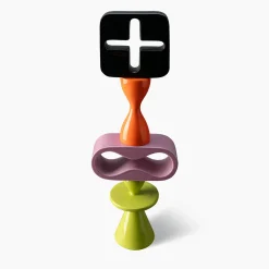 Bitossi Ceramiche Scultura decorativa Totem nera arancione viola e verde di Karim Rashid><noscript><img width=