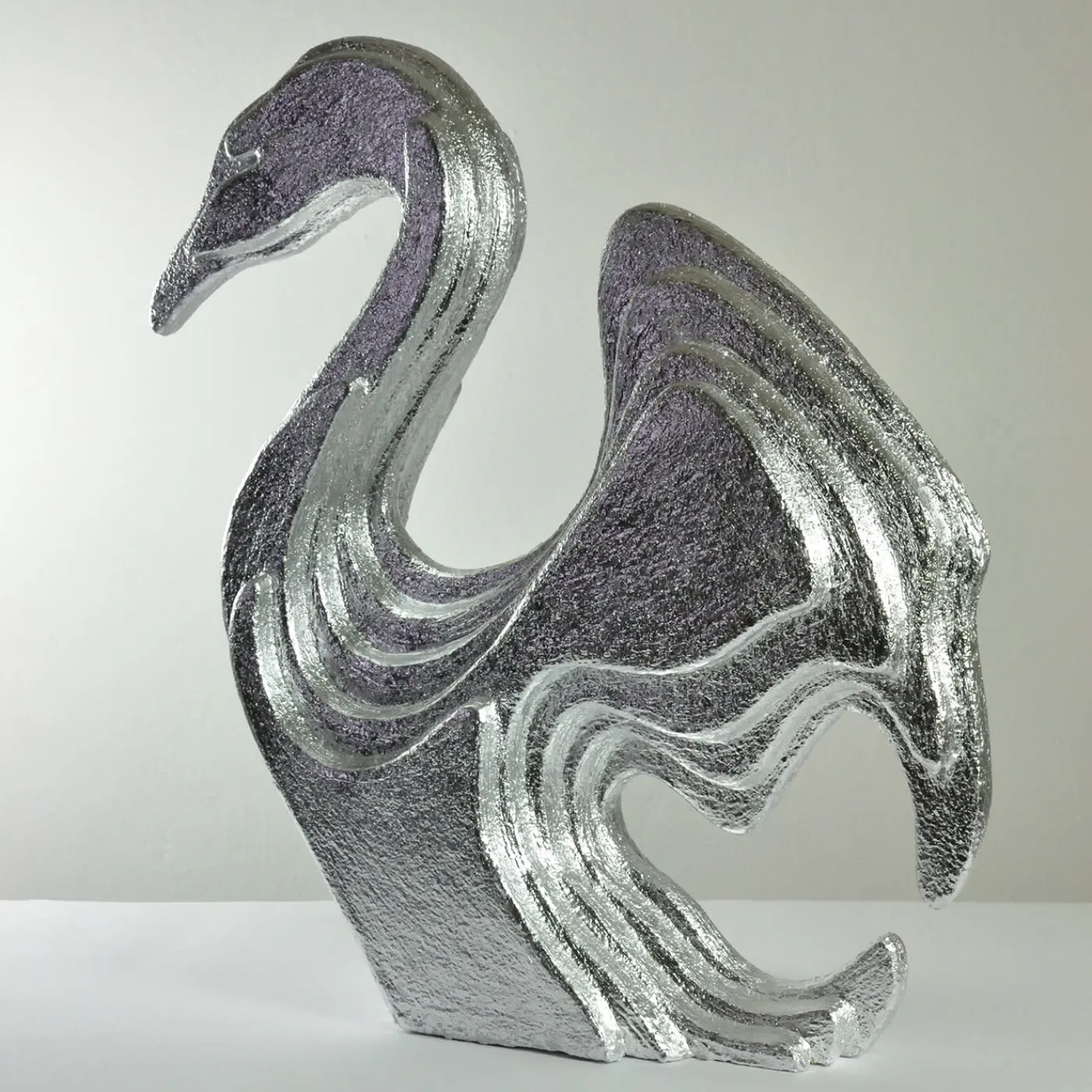 PB Studio Artigiano Scultura di cigno d'argento> Statuine