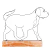 Profilo Scultura di Labrador in Passeggiata su Base in Onice Cappuccino> Statuine