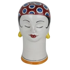 Alessandro Iudici Scultura di testa di nuotatore con berretto rosso maculato> Statuine