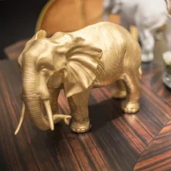 VGnewtrend Scultura d'oro a forma di elefante del padre africano> Statuine