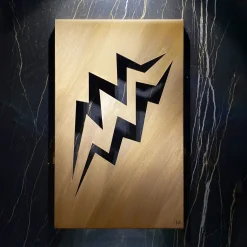 Marzia Boaglio Scultura in alluminio Fulmini Oro><noscript><img width=