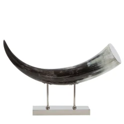 Petri Firenze Scultura in corno nero curvo> Sculture Decorative