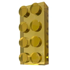 Ghirò Studio Scultura in cristallo giallo Brick realizzata a mano> Sculture Decorative