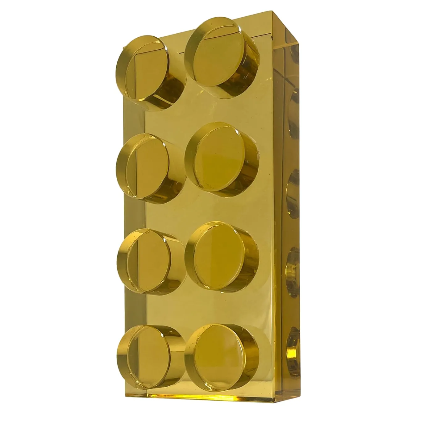 Ghirò Studio Scultura in cristallo giallo Brick realizzata a mano> Sculture Decorative