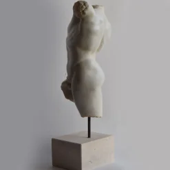 Todini Sculture Scultura in marmo di Carrara torso di satiro con base><noscript><img width=