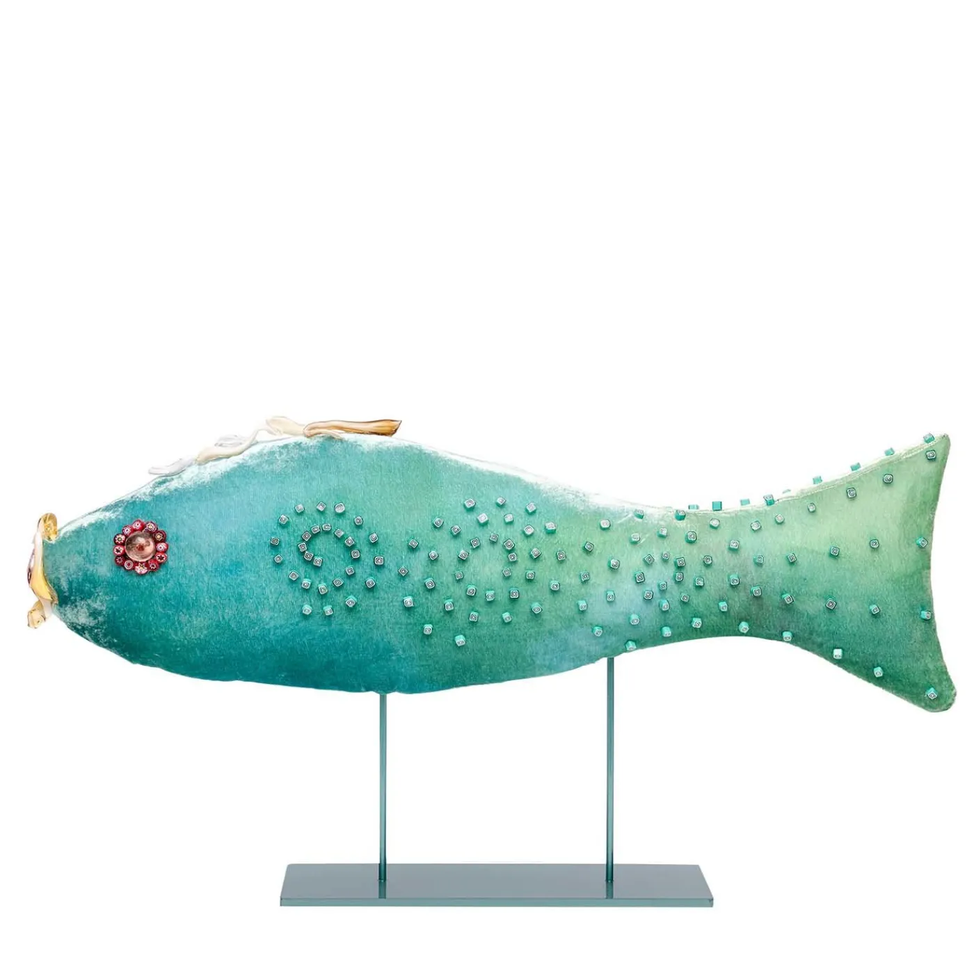 Anna Paola Cibin Scultura in velluto di pesce verde Joyful Fish> Statuine