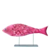 Anna Paola Cibin Scultura in velluto di pesce gioioso rosa> Sculture Decorative