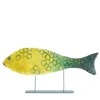 Anna Paola Cibin Scultura in velluto di un piccolo pesce verde gioioso> Statuine
