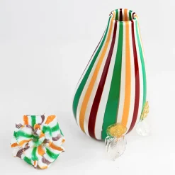 Venice Factory Scultura in vetro veneziano Strambotto con fiore di Eliana Gerotto> Bottiglie Decorative