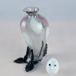 Venice Factory Scultura in vetro veneziano di Eliana Gerotto con piccione macchiato><noscript><img width=