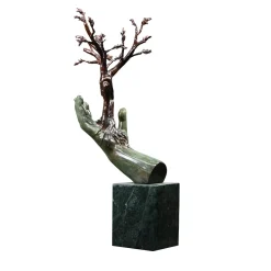 Fonderia Artistica Ruocco Scultura Mano Albero in bronzo> Sculture Decorative