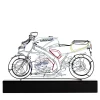 Profilo Scultura Moto da corsa in filo metallico> Statuine