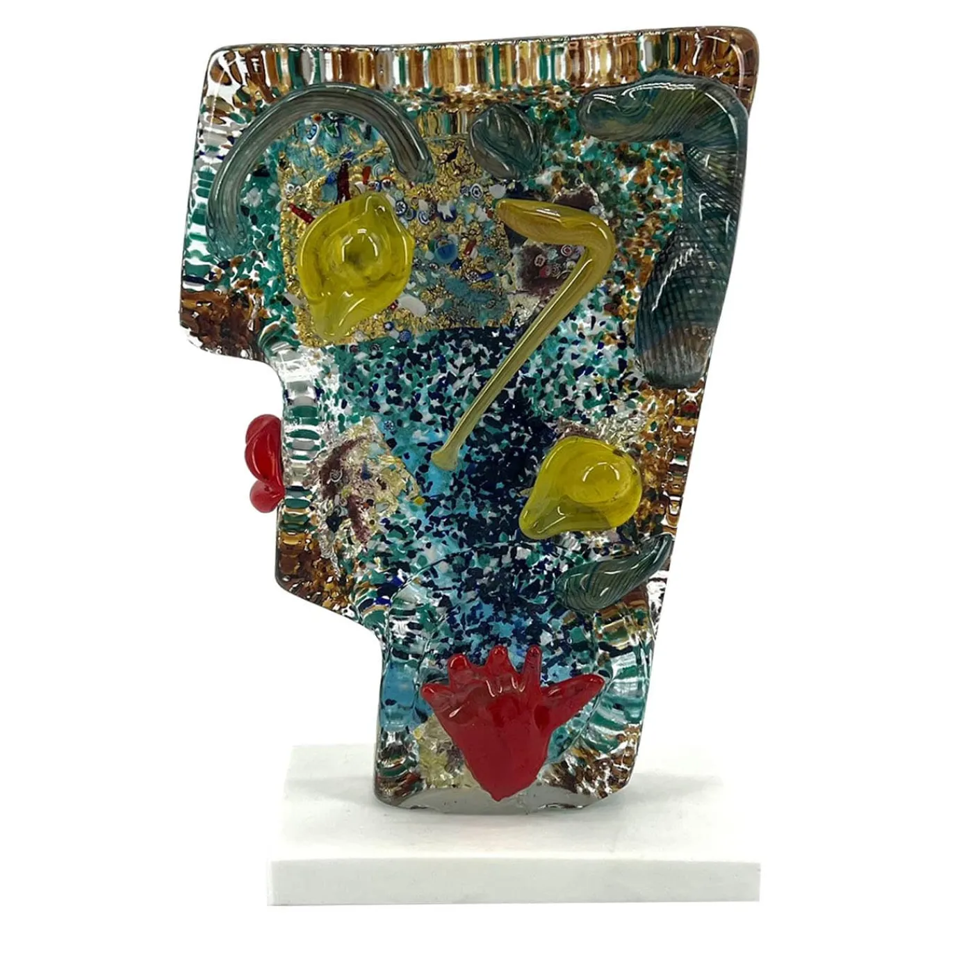 Officine di Murano 1295 Scultura multicolore Picasso> Sculture Decorative